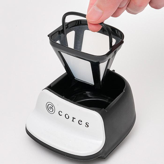 コーヒーメーカー Cores コレス 1カップコーヒーメーカー C312WH 送料無料 / コンパクト 一人用 マグカップ付属 cores シンプル おしゃれ キッチン家電 調理家電 | cores | 04