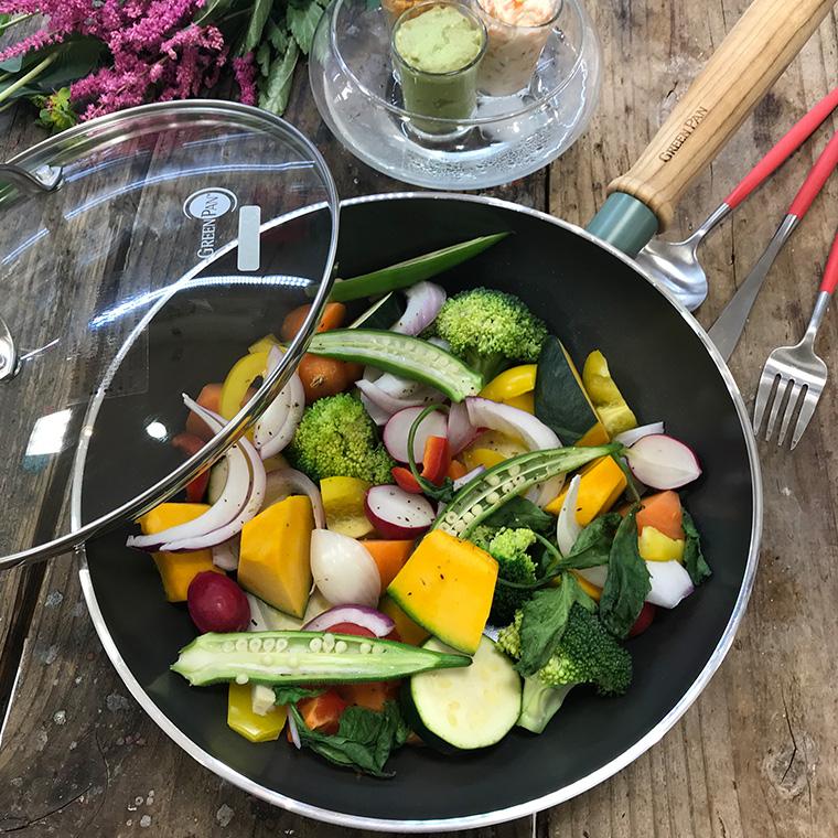 グリーンパン メイフラワー フライパン 28cm CC001899-001 送料無料 IH対応 ガス火対応 / GREENPAN