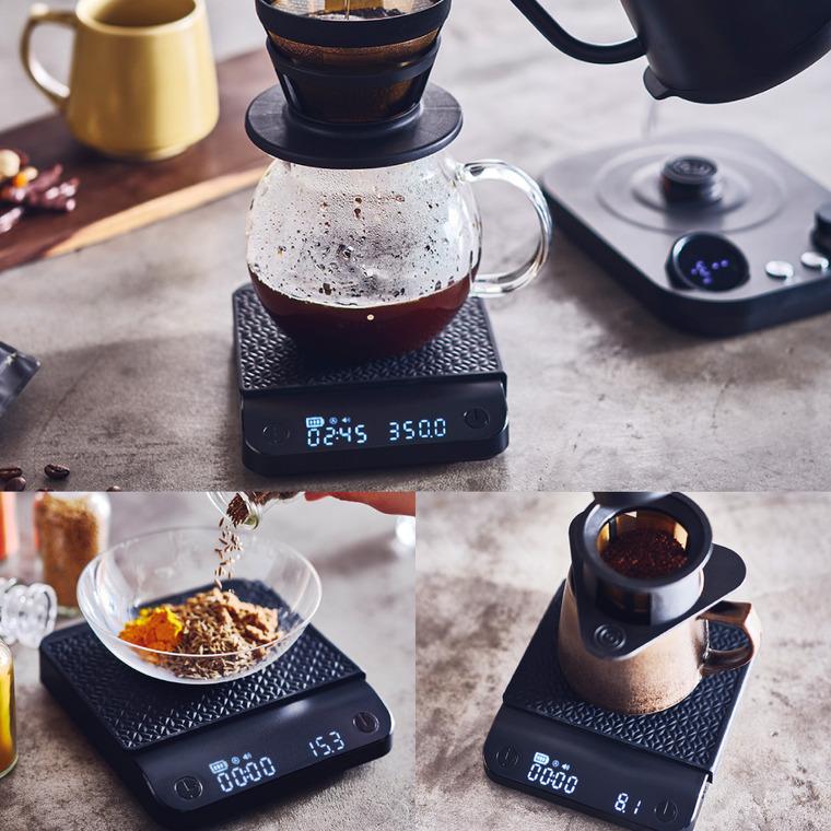 cores コレス コーヒースケール C100 送料無料 / ハンドドリップ 0.1g単位 2kg オートタイマー機能 計量器 防水 お菓子作り USB充電 | cores | 06