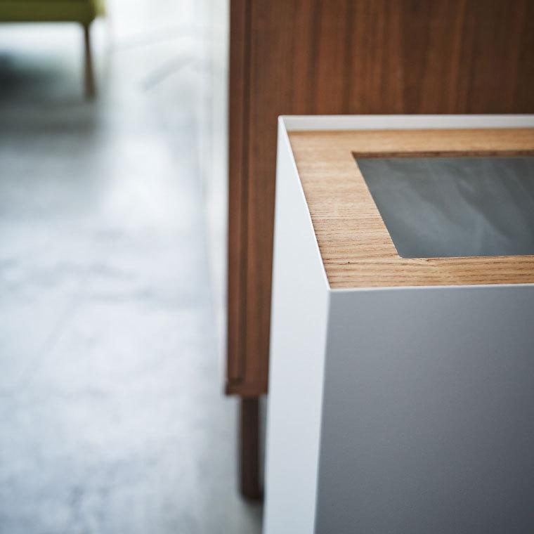 山崎実業 トラッシュカン RIN 角型ロング/ブラウン