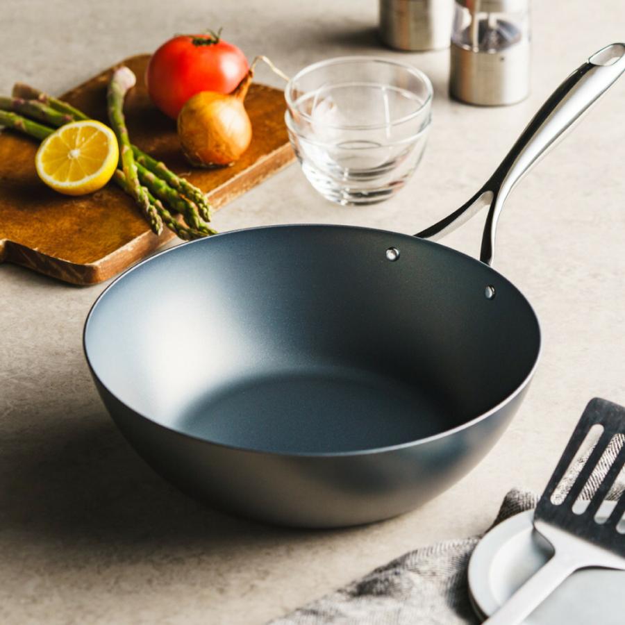 送料無料 窒化加工 鉄深型フライパン 26cm SDY-003 / IH対応 ガス火