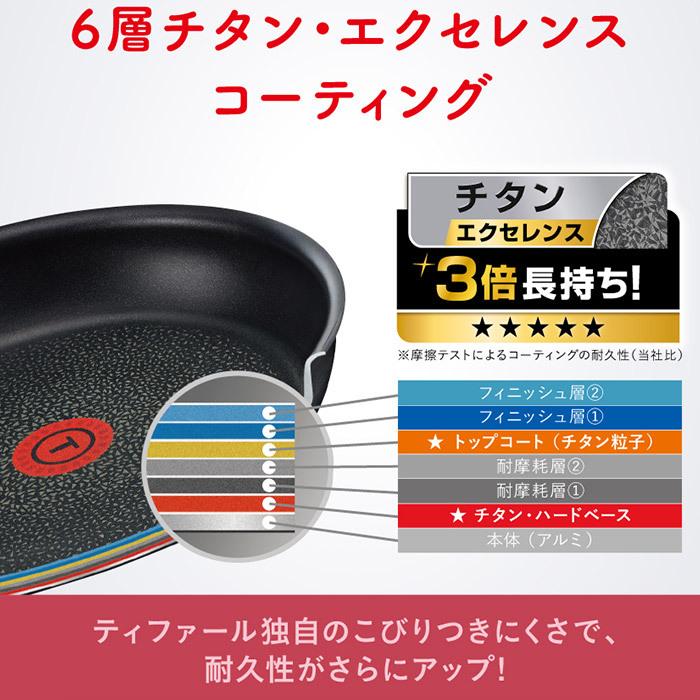 インジニオ・ネオ ティファール フライパン 6点セット t-fal IHルビー