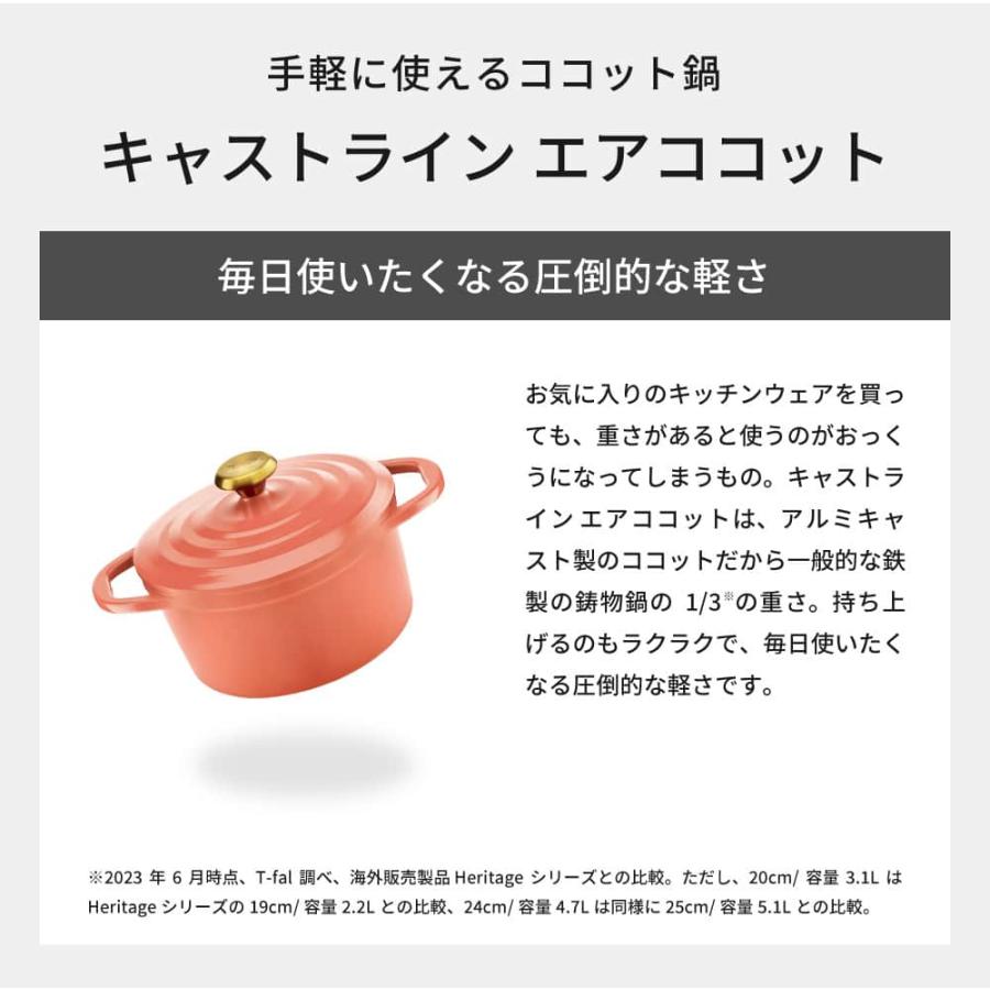 【新品】ティファール ココット鍋 24cm キャストライン エアココット T-fal ティファール キャストライン エアココット IHココット鍋