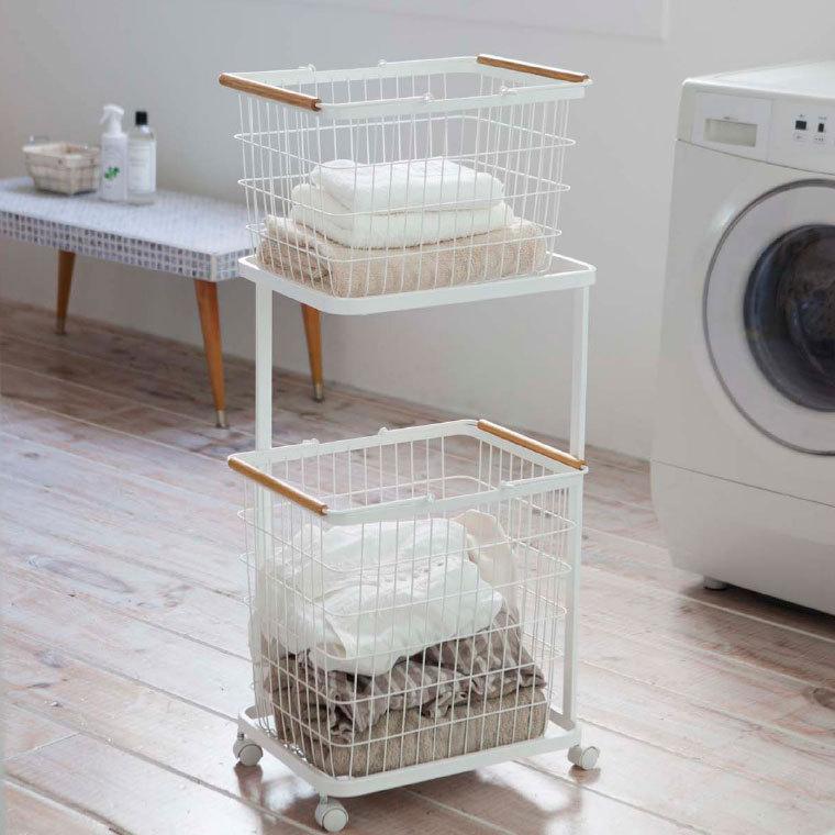 山崎実業 tosca ランドリーワゴン＋バスケット トスカ 洗濯 公式