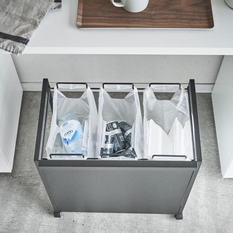 tower 山崎実業 目隠し分別ダストワゴン 3分別 タワー ゴミ箱 公式