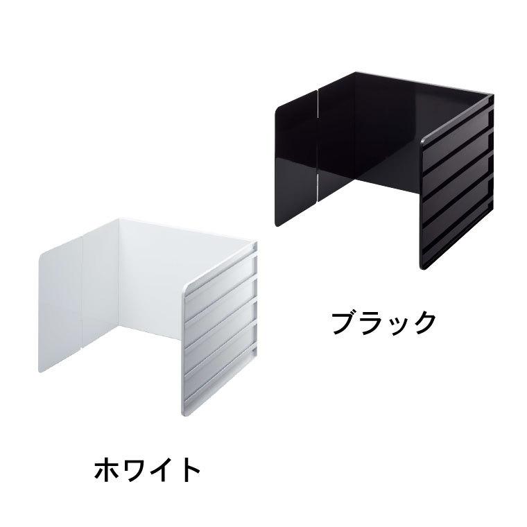 新品 レンジガード 伸縮 タワー tower 45〜75cm対応 置型 ブラック tower レンジガード 伸縮 タワー 45〜75cm対応 据置型 コンロ ガード 3