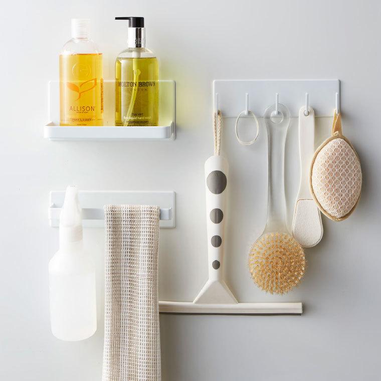 tower 山崎実業 マグネットバスルームラック タワー キッチン 公式 ホワイト/ブラック 送料無料 バスラック 棚 磁石 壁掛け バスルーム収納 | tower | 05