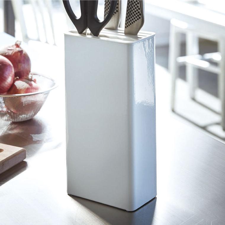 tower 山崎実業 キッチンナイフ＆ハサミスタンド タワー キッチン 公式 ホワイト/ブラック 3512 3513 / 送料無料 包丁立て 包丁入れ 調理器具収納 | tower | 02