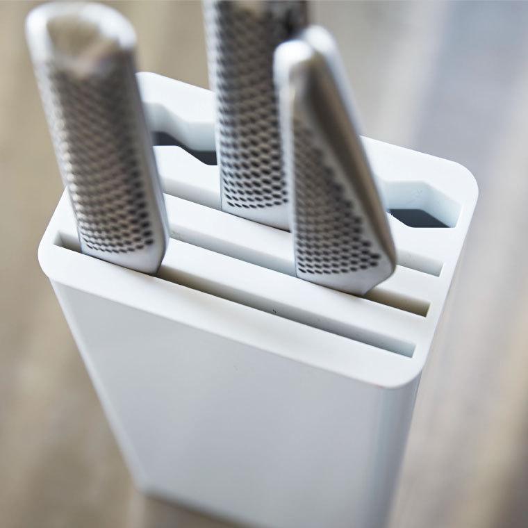 tower 山崎実業 キッチンナイフ＆ハサミスタンド タワー キッチン 公式 ホワイト/ブラック 3512 3513 / 送料無料 包丁立て 包丁入れ 調理器具収納 | tower | 03