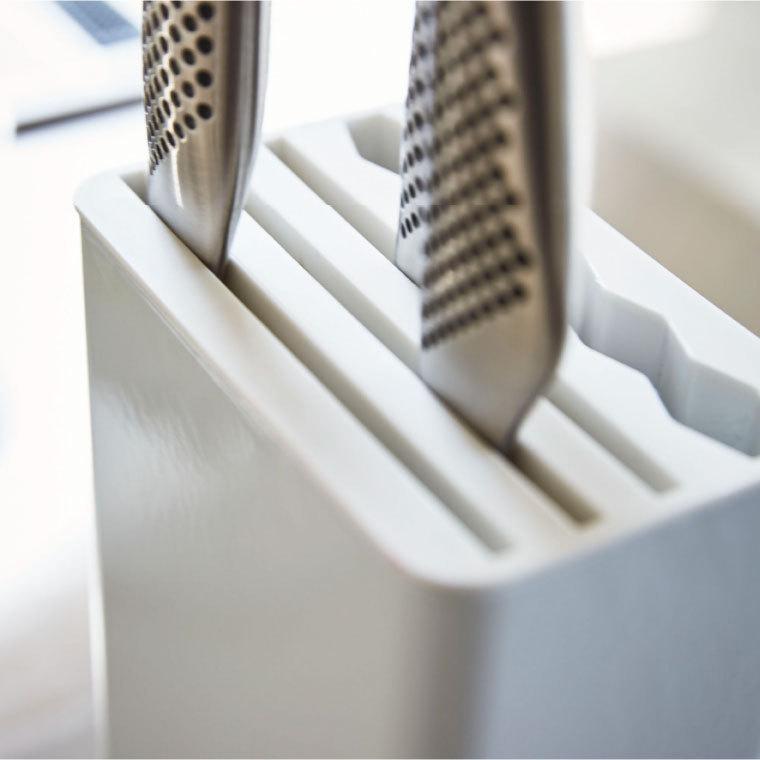 tower 山崎実業 キッチンナイフ＆ハサミスタンド タワー キッチン 公式 ホワイト/ブラック 3512 3513 / 送料無料 包丁立て 包丁入れ 調理器具収納 | tower | 04