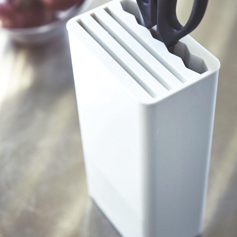 tower 山崎実業 キッチンナイフ＆ハサミスタンド タワー キッチン 公式 ホワイト/ブラック 3512 3513 / 送料無料 包丁立て 包丁入れ 調理器具収納 | tower | 05