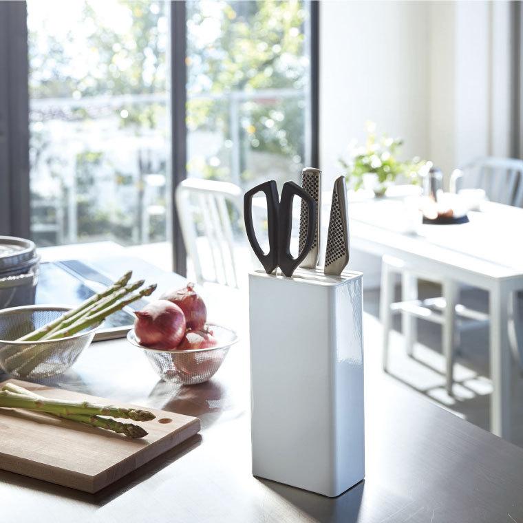 tower 山崎実業 キッチンナイフ＆ハサミスタンド タワー キッチン 公式 ホワイト/ブラック 3512 3513 / 送料無料 包丁立て 包丁入れ 調理器具収納 | tower | 06