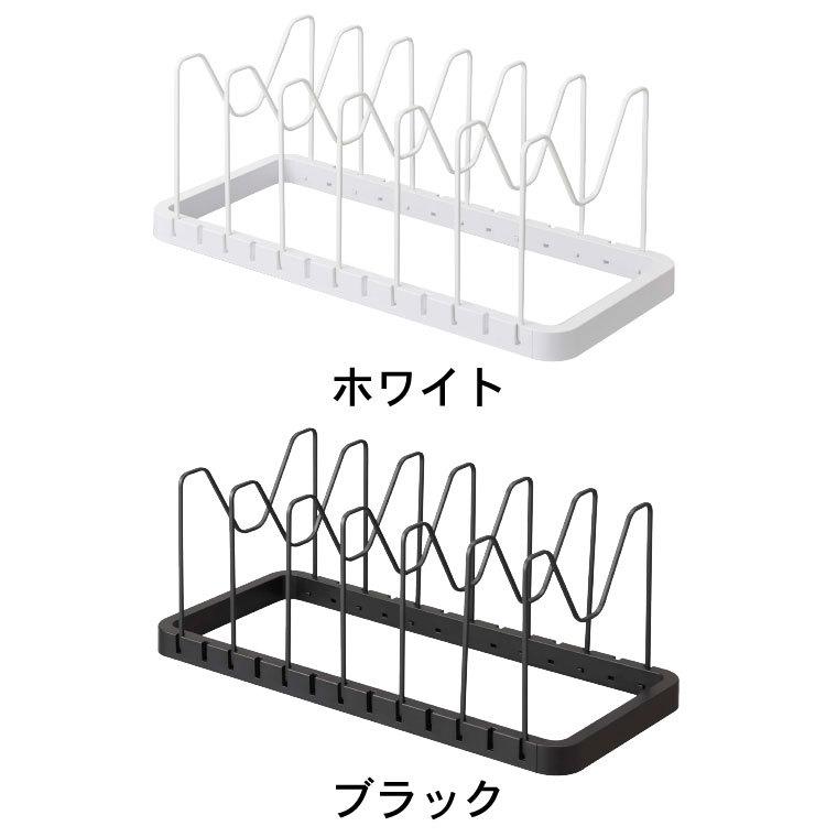tower 山崎実業 シンク下 伸縮鍋蓋＆フライパンスタンド タワー キッチン 公式 ホワイト/ブラック フライパン収納 鍋フタ シンク下収納 送料無料 | tower | 07