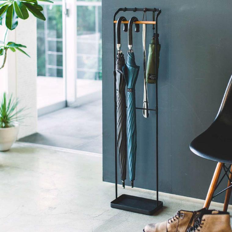 tower 山崎実業 引っ掛けアンブレラスタンド タワー 傘立て 公式 ホワイト/ブラックスリム 玄関収納 折り畳み傘収納 フック付き 送料無料 | tower | 05