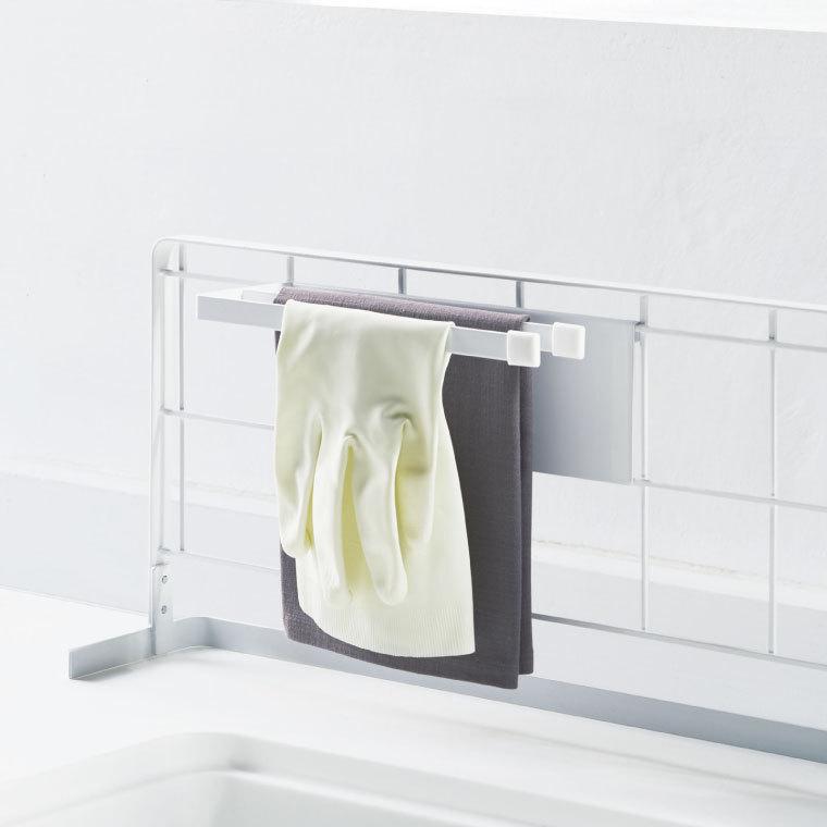 自立式メッシュパネル用 布巾ハンガー Tower 週間売れ筋 タワー ホワイト ブラック ふきん掛け ゴム手袋 引っ掛け式 ふきん 収納 山崎実業 掛け キッチン収納 コンロ