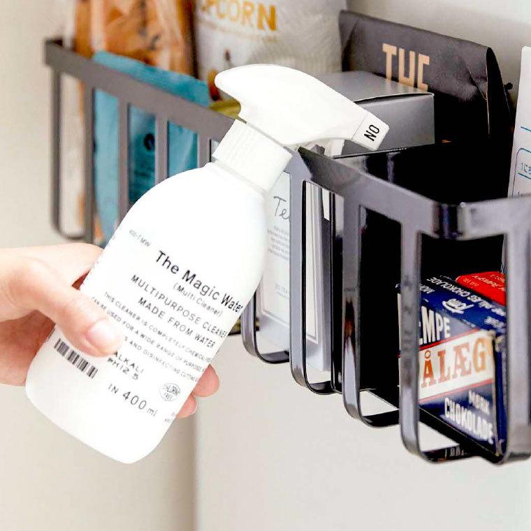 tower 山崎実業 冷蔵庫横マグネットワイド収納バスケット タワー 公式 ホワイト/ブラック 調味料収納 キッチン収納 ストッカー かご 送料無料 | tower | 04