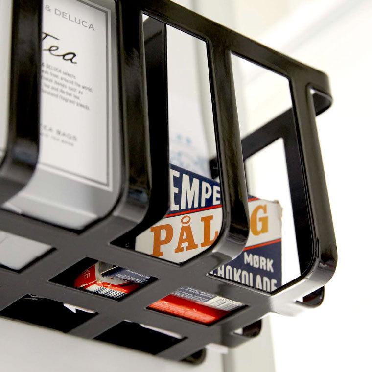 tower 山崎実業 冷蔵庫横マグネットワイド収納バスケット タワー 公式 ホワイト/ブラック 調味料収納 キッチン収納 ストッカー かご 送料無料 | tower | 05