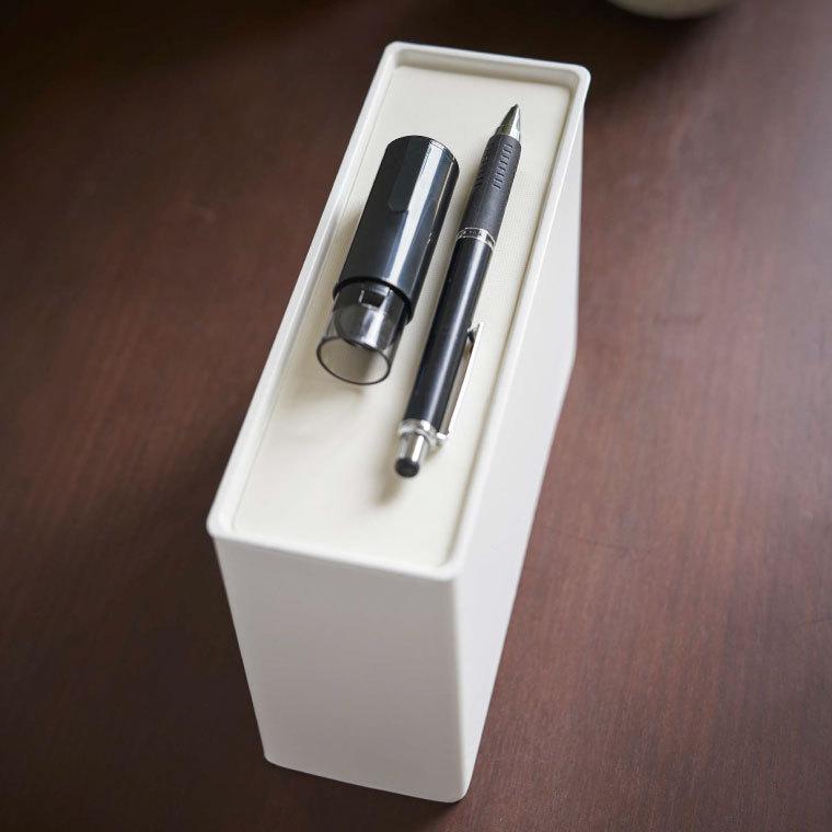 tower 山崎実業 マグネットマスクホルダー タワー 収納 公式 ホワイト/ブラック 送料無料 マスクケース 玄関 マスク入れ 使い捨てマスク収納 | tower | 05