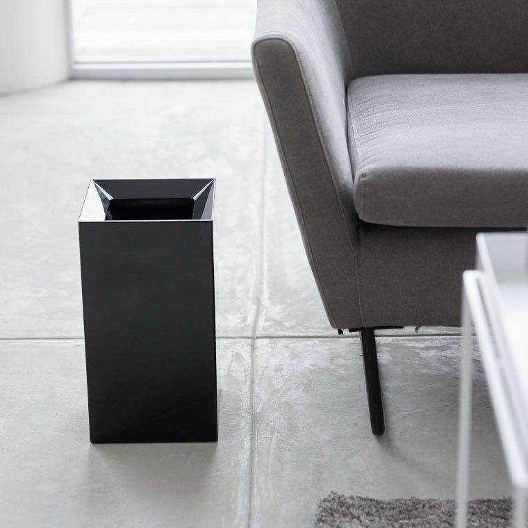 【美品】山崎実業 tower ゴミ箱　ブラック　黒 山崎実業 ダストボックス＆サイドテーブル タワー tower