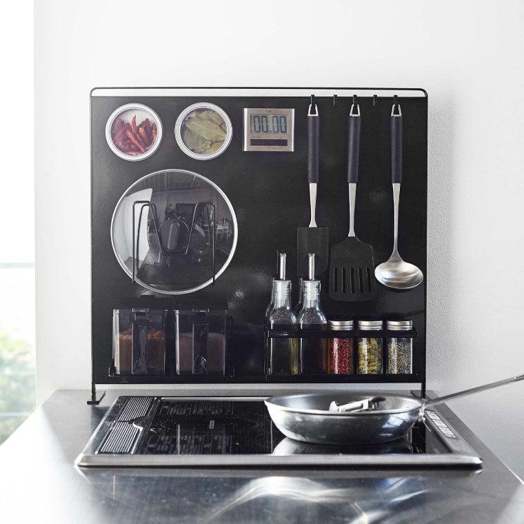 tower 山崎実業 キッチン自立式スチールパネル 縦型 タワー キッチン 公式 ホワイト/ブラック 5124 5125 送料無料 キッチン収納 マグネット | tower | 06