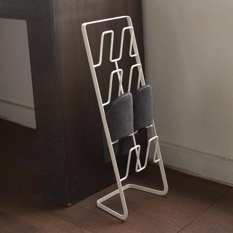 山崎実業 スリッパラック アーバン インテリア 公式 ホワイト/ブラック