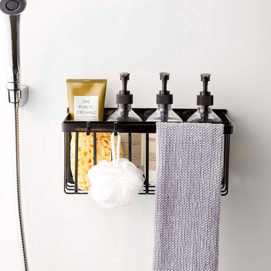 tower 山崎実業 マグネットバスルームバスケット タワー お風呂 公式 ホワイト/ブラック 5542 5543 送料無料 浴室収納 ディスペンサー おもちゃ収納 | tower | 04