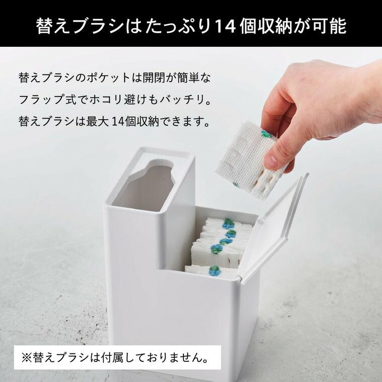 tower 山崎実業 替えブラシ収納付き流せるトイレブラシスタンド タワー トイレ 公式 ホワイト/ブラック 5722 5723 / 送料無料 | tower | 06