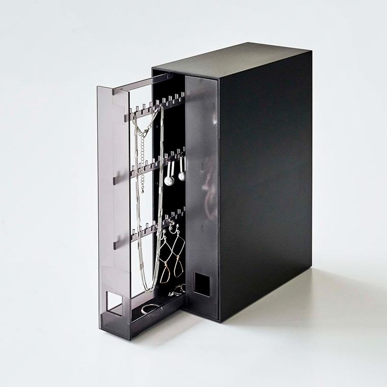 ネックレス&イヤリング　ケース　アクセサリーケース　ブラック　5個セット　新品 tower 山崎実業 ネックレス＆ピアス収納ケース タワー 小物入れ 公式