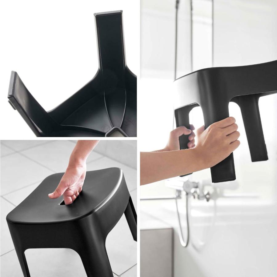 tower 山崎実業 マグネット風呂イス タワー お風呂 公式 SH25 ホワイト/ブラック 6925 6926 送料無料 / 座面25cm バスチェアバスルーム | tower | 05