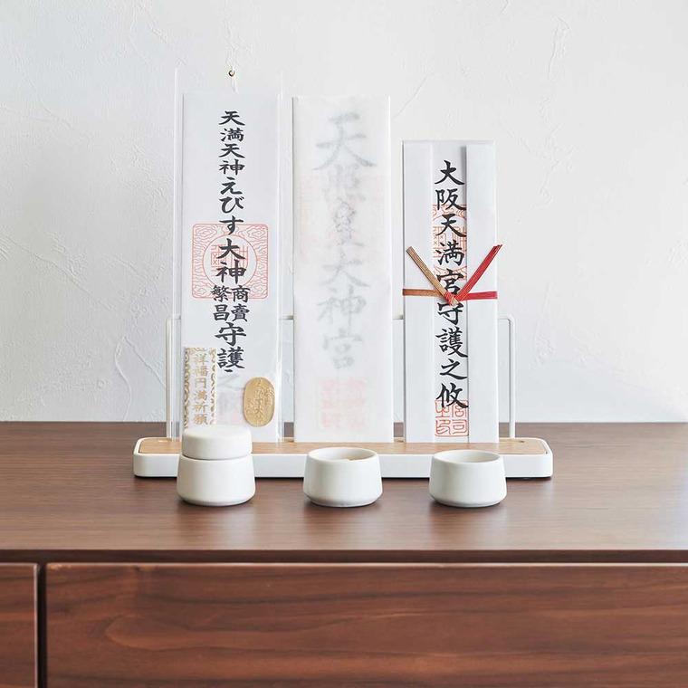 tower 山崎実業 神具 タワー 公式 3点セット ホワイト 8188 / 水玉 皿