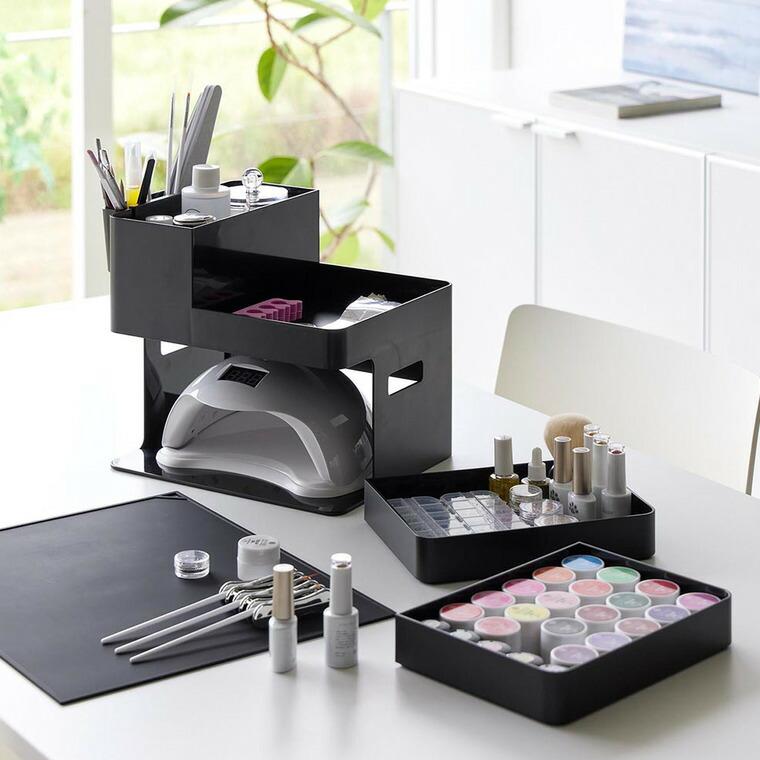 tower 山崎実業 ネイルライト&ジェルネイル用品収納ケース タワー 小物 