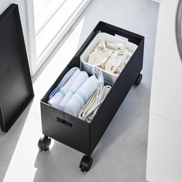 tower 山崎実業 蓋付き収納ボックスワゴン タワー 小物入れ 公式 S