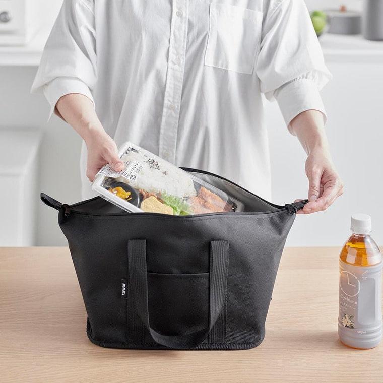 tower 山崎実業 スーパー・コンビニ弁当がそのまま入る洗えるお弁当