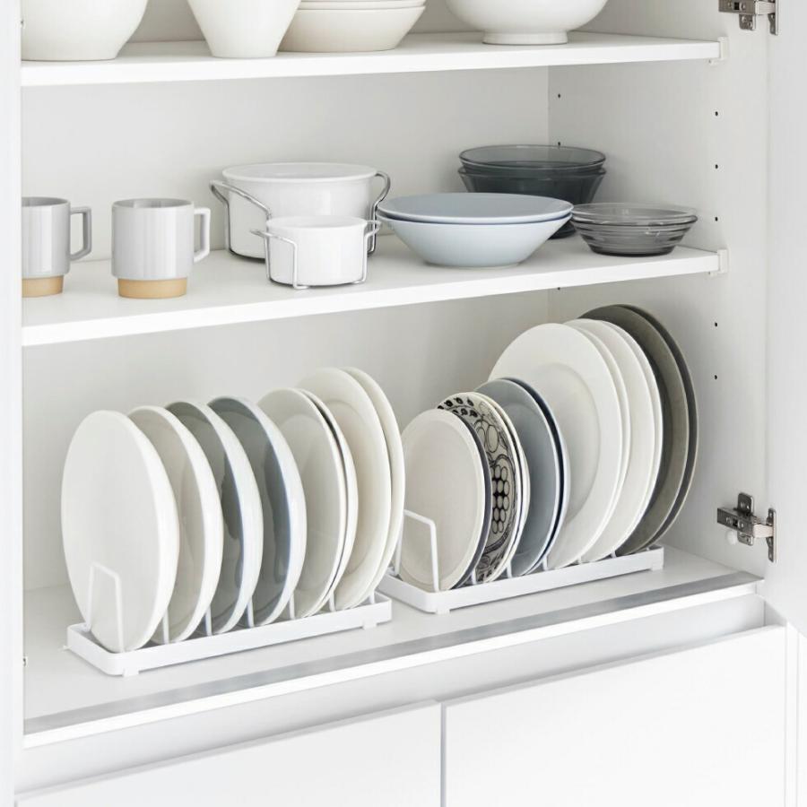 tower 山崎実業 お皿スタンド タワー 公式 ホワイト ブラック 1375