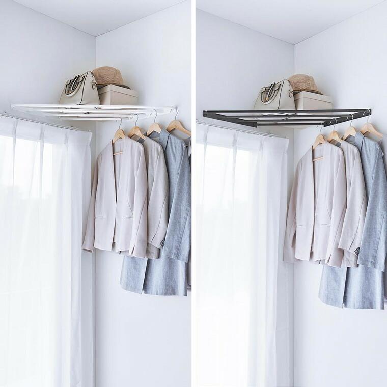 tower 山崎実業 コーナーハンガーラック タワー 石こうボード壁