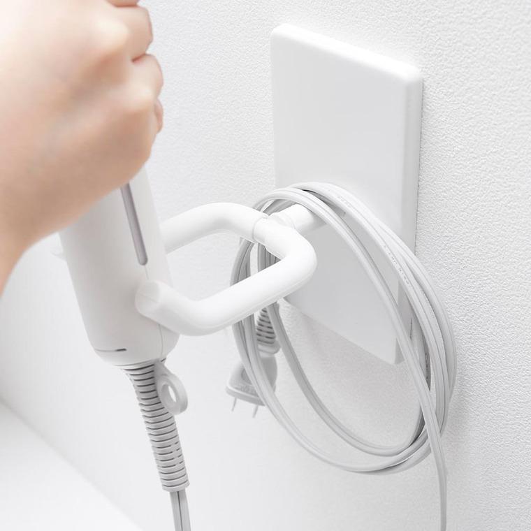 tower 山崎実業 ウォール角度調節ドライヤーホルダー タワー 石こうボード壁対応 公式 10104 10105 ホワイト ブラック 送料無料 / ドライヤースタンド | tower | 10