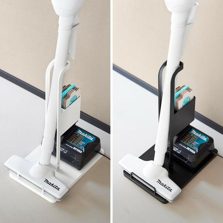tower 山崎実業 スティッククリーナー紙パック&充電器収納スタンド