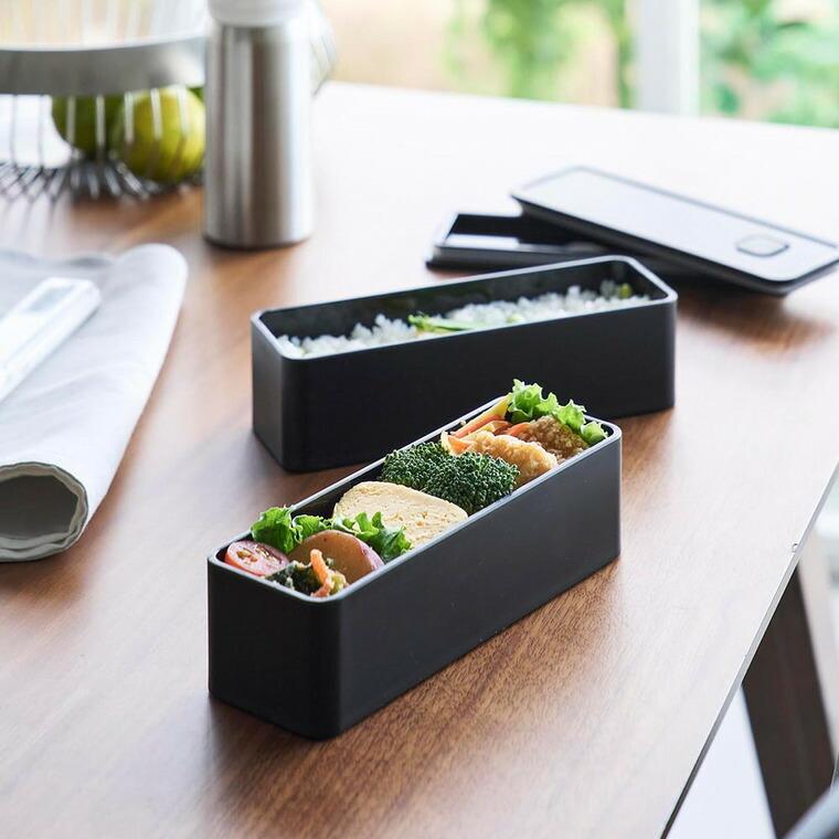 tower 山崎実業 バルブ付き密閉ランチボックス タワー 2段 スリム 公式