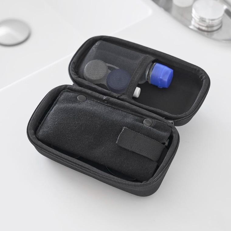 山崎実業 tower メガネとコンタクトレンズ用品が収納できるメガネケース タワー 公式 10438 10439 ライトグレー ブラック 送料無料 | tower | 03