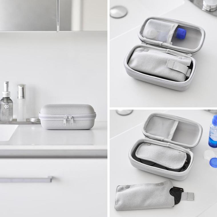 山崎実業 tower メガネとコンタクトレンズ用品が収納できるメガネケース タワー 公式 10438 10439 ライトグレー ブラック 送料無料 | tower | 09