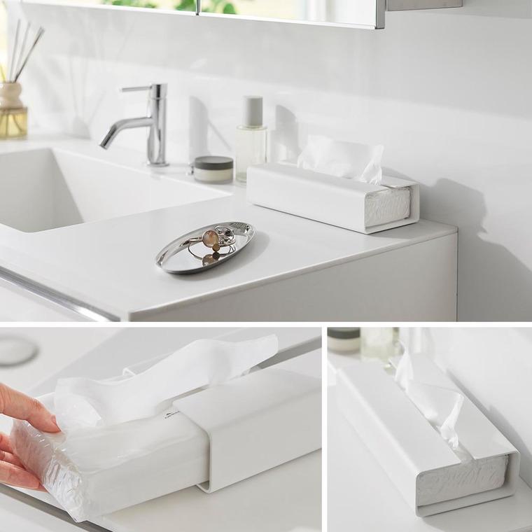 山崎実業 tower 入れ替え簡単ソフトパックティッシュケース タワー 公式 10450 10451 ホワイト ブラック 送料無料 / ティッシュカバー | tower | 11