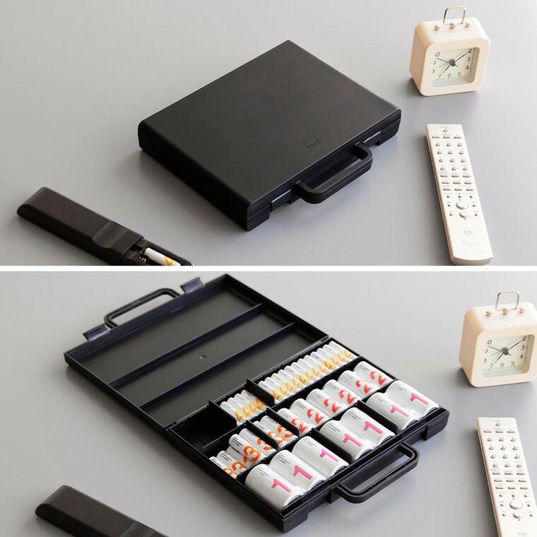 tower 山崎実業 ハンドル付きスリム分別電池ケース タワー 公式 10462