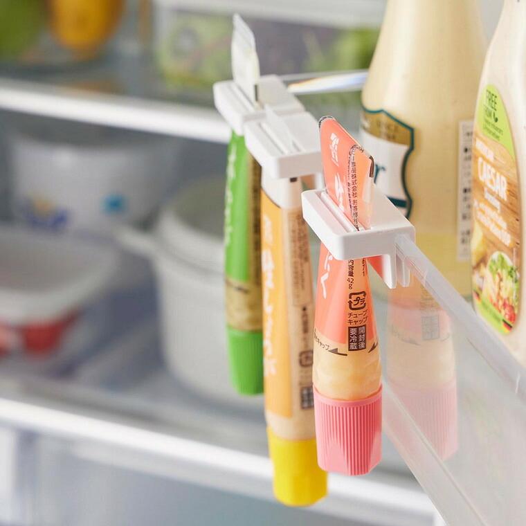 tower 山崎実業 引っ掛け絞れる薬味チューブホルダー タワー 3個組