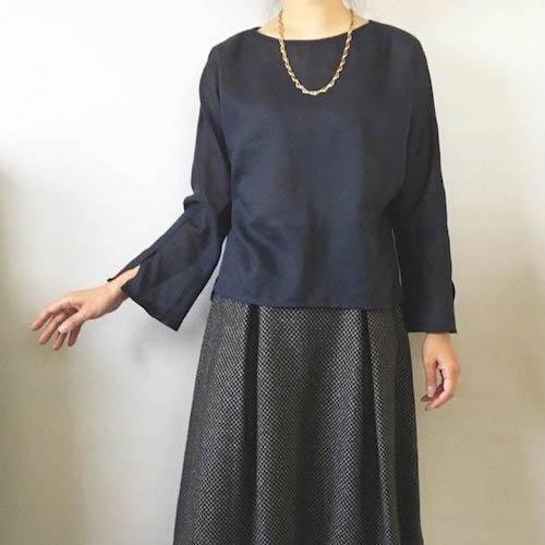 A4印刷型紙　短時間で縫える上品テイストのフォーマルブラウス!ボートネックドルマン(7〜17号/ハンドメイド/パピエパターン/手作り/大きいサイズ)B-45 |  | 01