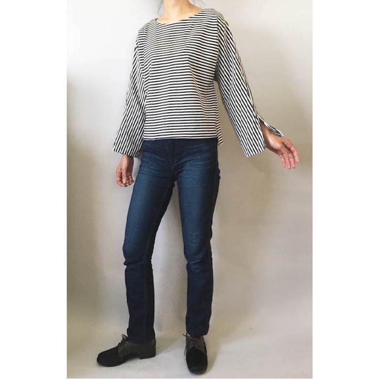 A4印刷型紙　短時間で縫える上品テイストのフォーマルブラウス!ボートネックドルマン(7〜17号/ハンドメイド/パピエパターン/手作り/大きいサイズ)B-45 |  | 03