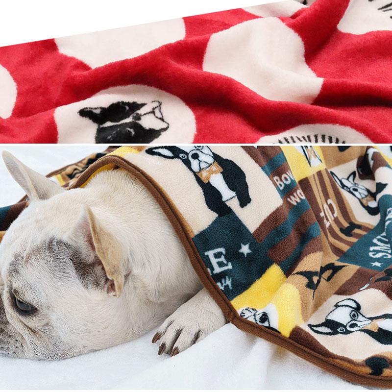 ブランケット Lサイズ 犬 柄 ペット用毛布 ひざ掛け モコモコ 犬用 猫