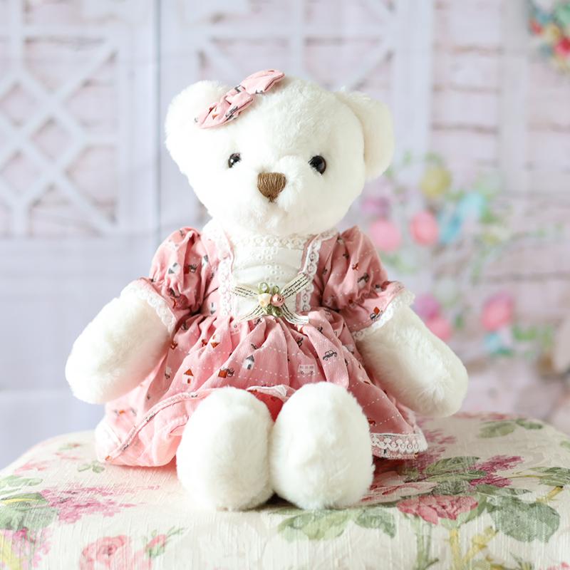 Tuesday's Bear ドレス付きホワイトくまぬいぐるみ 女の子テディベア Heart Angel くまのぬいぐるみ 服 ワンピース くま ぬいぐるみ 熊 クマ