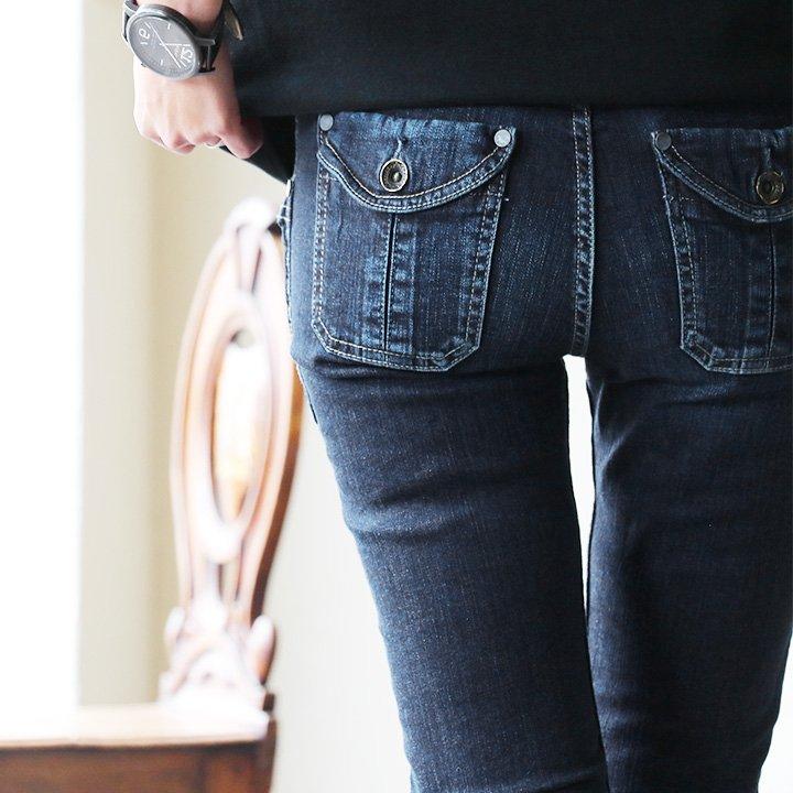 パンツ スキニー スキニーパンツ ジーンズ スリム ストレッチ デニム 細見え マジックポケット 薄尻 小尻 Antgauge パティ | PATY | 06