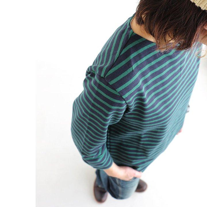 バスクシャツ 七分袖 7分袖 ボーダー カットソー レディース 日本製