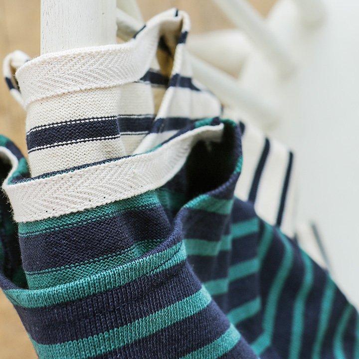 バスクシャツ 七分袖 7分袖 ボーダー カットソー レディース 日本製